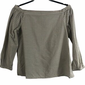 Madewell XXS Off The Shoulder Striped Shirt